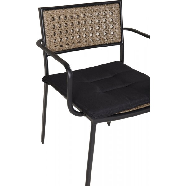 Paola matstol - Svart/Natur Paola matstol - Svart/Natur