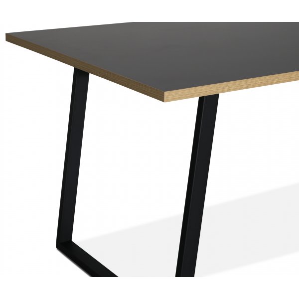 Edge 3.0 matgrupp 190x90 cm inkl 6 st vitoljade pinnstolar Castor - Grå Högtryckslaminat (HPL) Edge 3.0 matgrupp 190x90 cm inkl 6 st vitoljade pinnstolar Castor - Grå Högtryckslaminat (HPL)