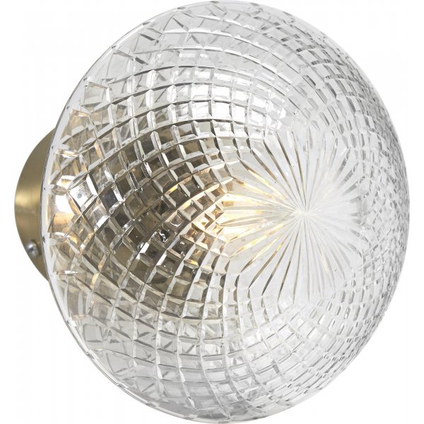 Juliette wandlamp - Helder glas/messing - 16 cm