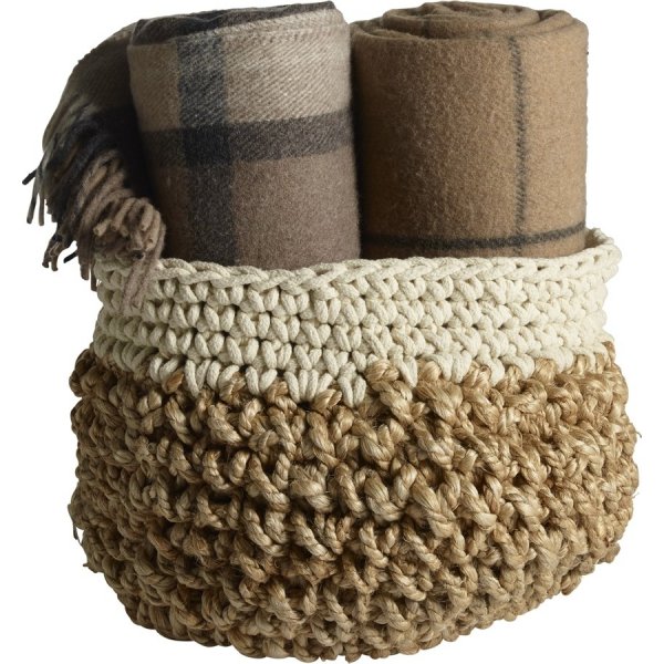 Amara mand 25 x 25 cm - Jute/Creme Amara mand 25 x 25 cm - Jute/Creme