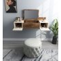 Zakkum sminkbord 100 x 39 cm - Beige/brun