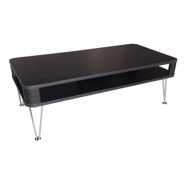 Designa soffbord rektangulrt - Krom/Svart
