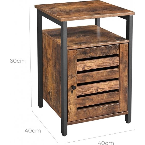 Vilgot nachtkastje - Bruin/zwart