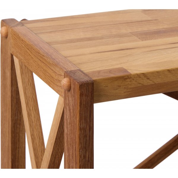 Bibliothèque X en chêne huilé H 161 cm Bibliothèque X en chêne huilé H 161 cm