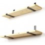 Lamba wandplank 8 - Zwart/eiken