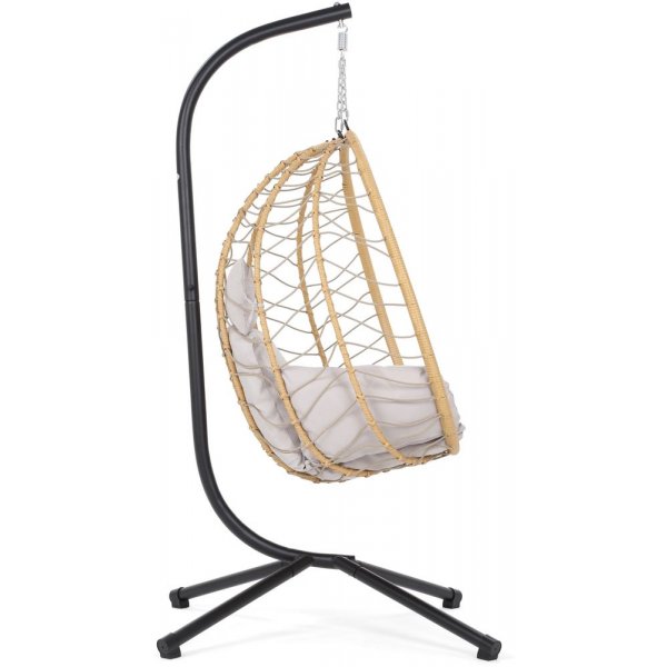 Hängstol i konstrotting - Natur / Svart Hängstol i konstrotting - Natur / Svart