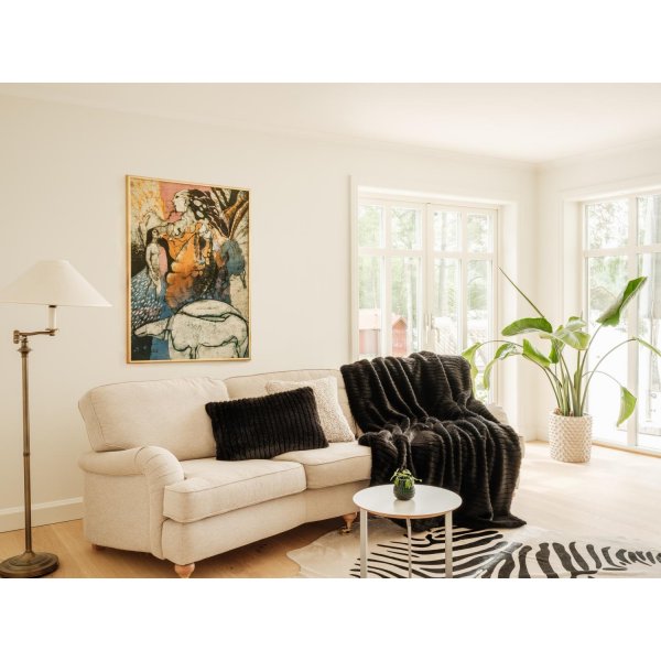 Coussin dcoratif Grace Noir - 40 x 60 cm