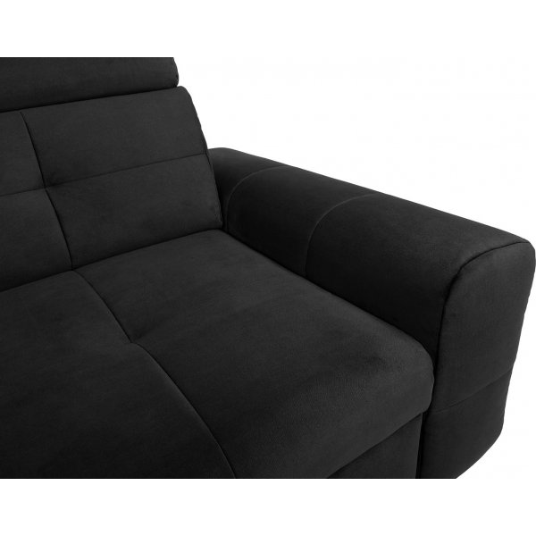 Matras hoekslaapbank met open eind links - Zwart Matras hoekslaapbank met open eind links - Zwart