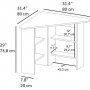 Corner hrnskrivbord 80 x 80 cm - Furu/beige