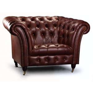 Chesterfield Tsar lederen fauteuil - Elke kleur!