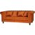Canap chesterfield 3 places Churchill - Velours orange