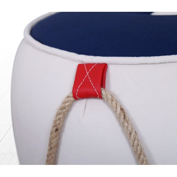 Pouf Fora 3 - Bleu/blanc Pouf Fora 3 - Bleu/blanc