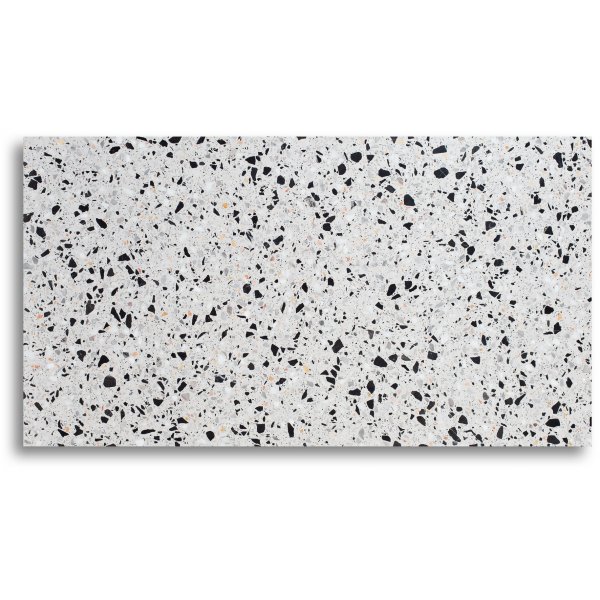 Terrazzo soffbord 110x60 cm - Cosmo Terrazzo & underrede AIR i svart metall