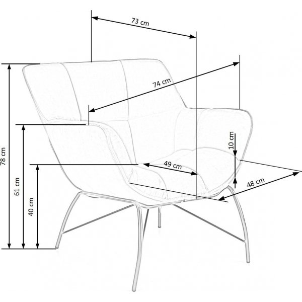 Fauteuil Hagman - Jaune Fauteuil Hagman - Jaune