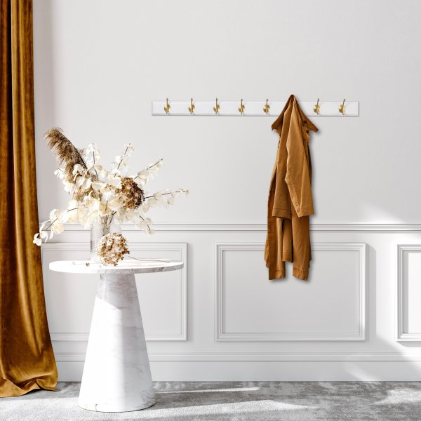 Demandu kroklist 100 cm - Vit/guld Demandu kroklist 100 cm - Vit/guld