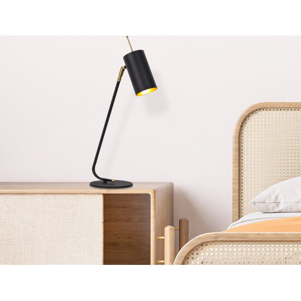 Lampe à poser Sivani 3 - Noir/or Lampe à poser Sivani 3 - Noir/or