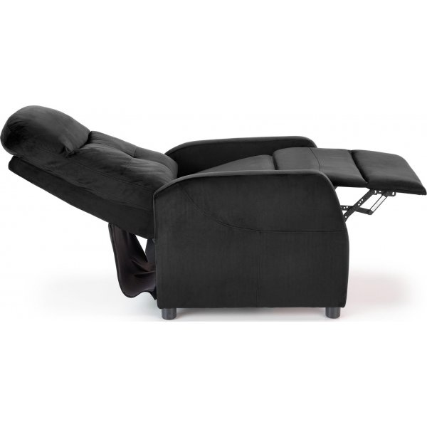 Fauteuil inclinable Gunvor en velours noir Fauteuil inclinable Gunvor en velours noir