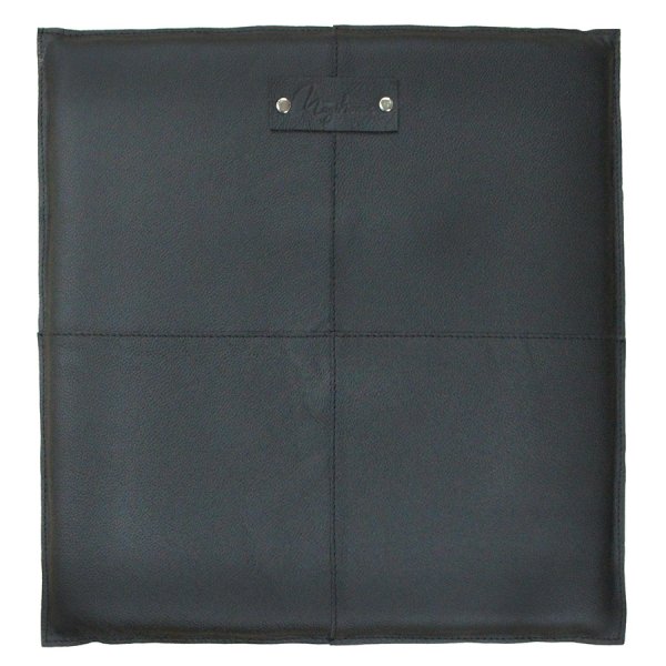 Coussin de chaise carr Svea cuir - Noir