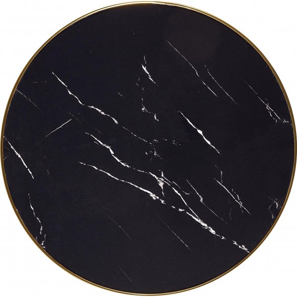 Molina eettafel 59 cm - Zwart marmer/zwart/goud