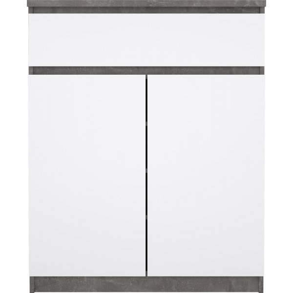 Armoire Naia - Béton/blanc Armoire Naia - Béton/blanc