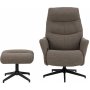 London fauteuil met voetenbank - Grijs