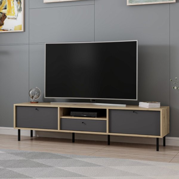 Meuble TV Lida - Anthracite Meuble TV Lida - Anthracite