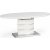 Evangeline ovalt frlngningsbart matbord i vit hgglans / Krom