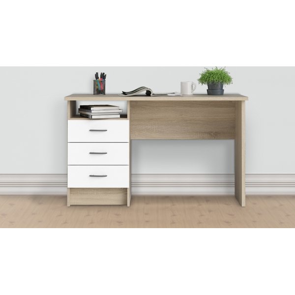 Function Plus skrivbord 120,1 x 48,1 x 72,6 cm - Ek/vit Function Plus skrivbord 120,1 x 48,1 x 72,6 cm - Ek/vit
