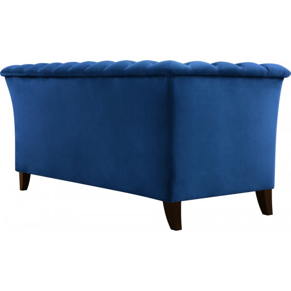 Bank 2-zits Chesterfield blauw - Milton Bank 2-zits Chesterfield blauw - Milton