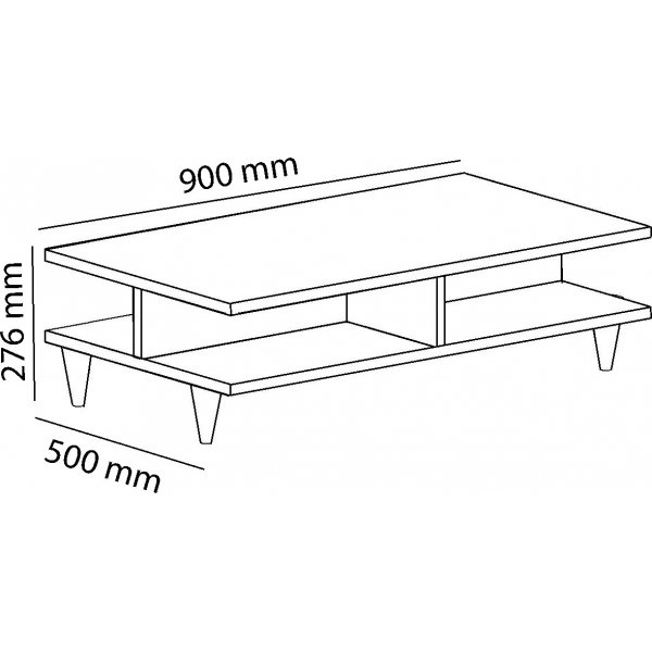Isabell soffbord 90 x 50 cm - Vit/antracit Isabell soffbord 90 x 50 cm - Vit/antracit