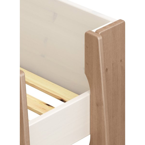 Voor kinderen stapelbed 90 x 200 cm - Whitewash/grijs/bruin