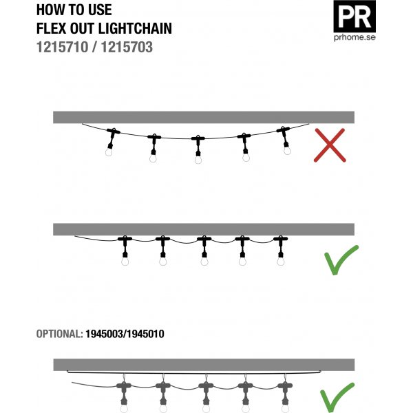 Guirlande lumineuse Flex Out pour extérieur avec abat-jour Saigon - 6,5 m - Noir Guirlande lumineuse Flex Out pour extérieur avec abat-jour Saigon - 6,5 m - Noir