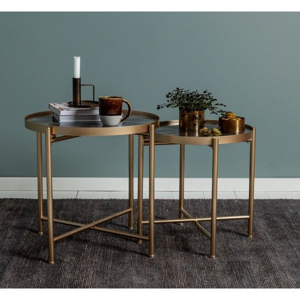 Satsbord Harper 56/48 cm - Guld/gr