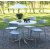 Matgrupp Holmsund: Runt vitt bord inklusive 4 st Abbe stolar stapelbara