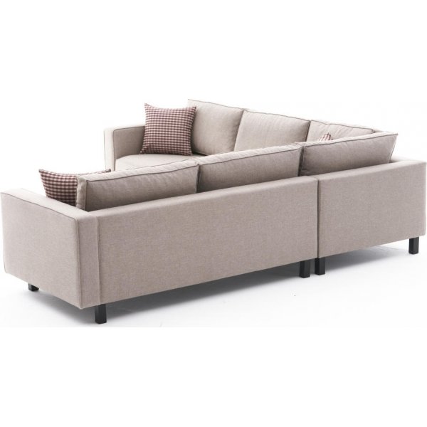 Canapé d'angle Kale - Lin blanc crème Canapé d'angle Kale - Lin blanc crème