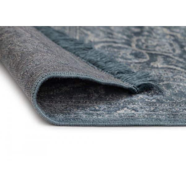 Viscose vloerkleed Casablanca Kashan - Blauw