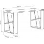 Honey skrivbord 140x60 cm - Vit/mrk ek
