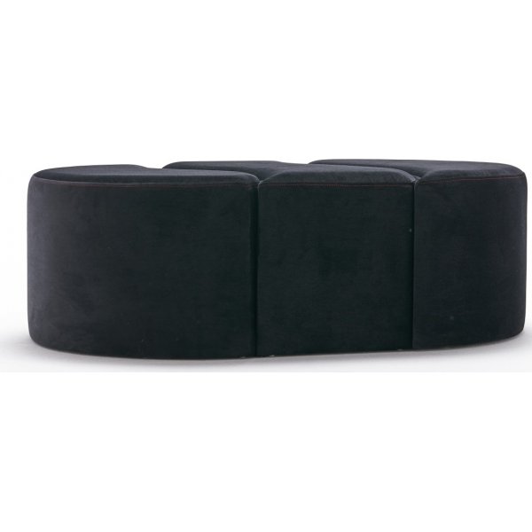 Pouf Alya - Anthracite/rose