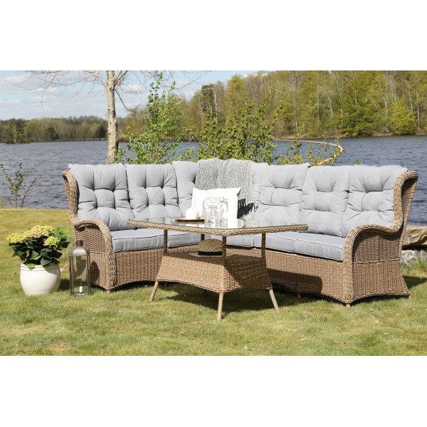 Orleans cornerset, konstrotting natur, gra dynor, vnster hrn