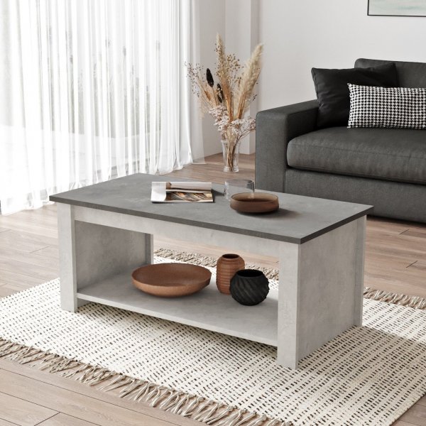 Luvio soffbord 14, 100x50 cm - Silver/antracit Luvio soffbord 14, 100x50 cm - Silver/antracit