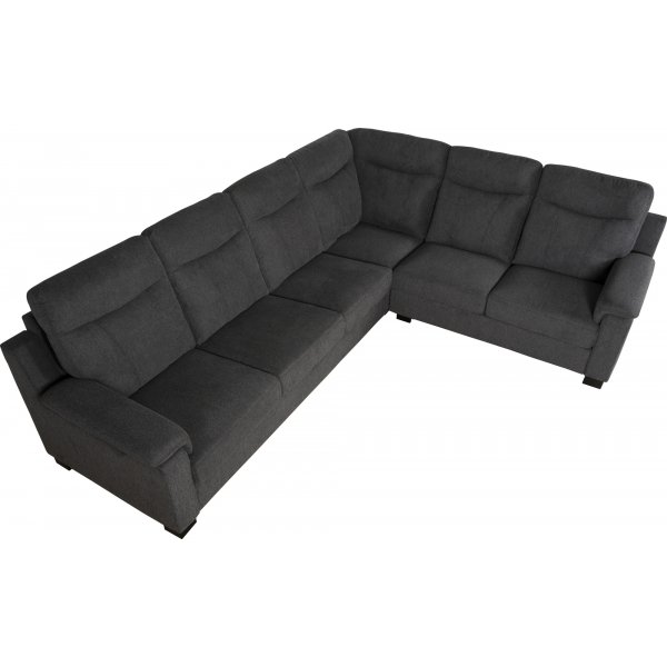 Canap d\\\'angle Salem en tissu gris fonc
