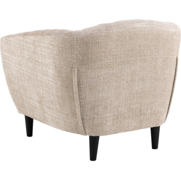 Ria fåtölj - Beige chenille/svart Ria fåtölj - Beige chenille/svart