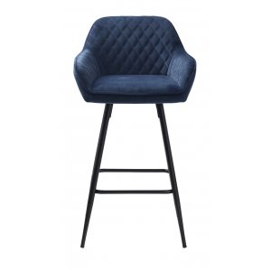 Carina barstol i bl sammet sitthjd 67 cm