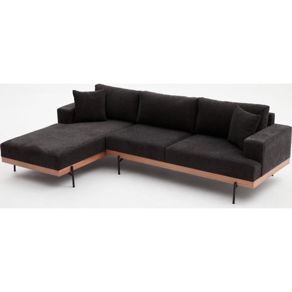 Liva divansoffa vänster - Antracit/koppar Liva divansoffa vänster - Antracit/koppar