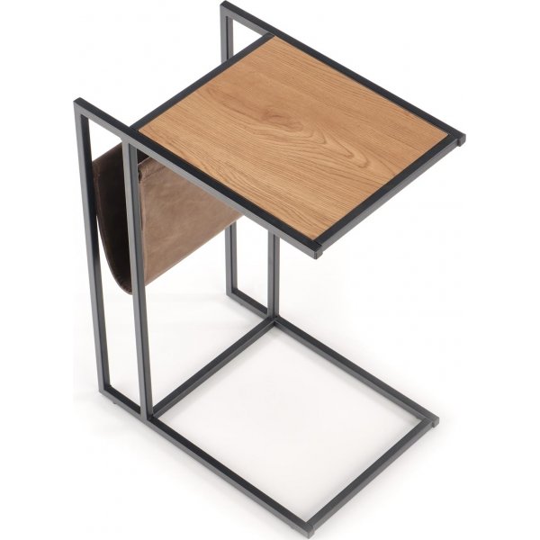 Table d\\\'appoint compacte 47 x 33 cm - Chne/noir