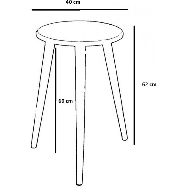 Trojka sidobord 40 cm - Ek