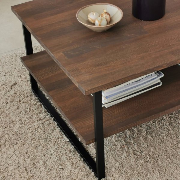 Table basse Neta 85 x 60 cm - Noyer Table basse Neta 85 x 60 cm - Noyer