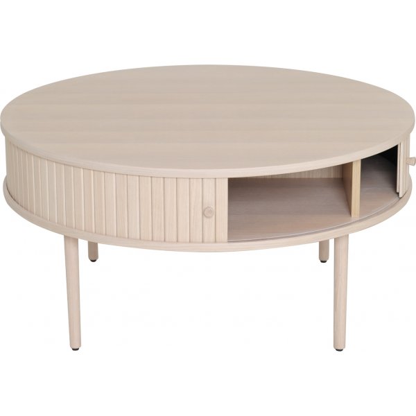 Table basse Slide 90 cm - Chne pigment blanc