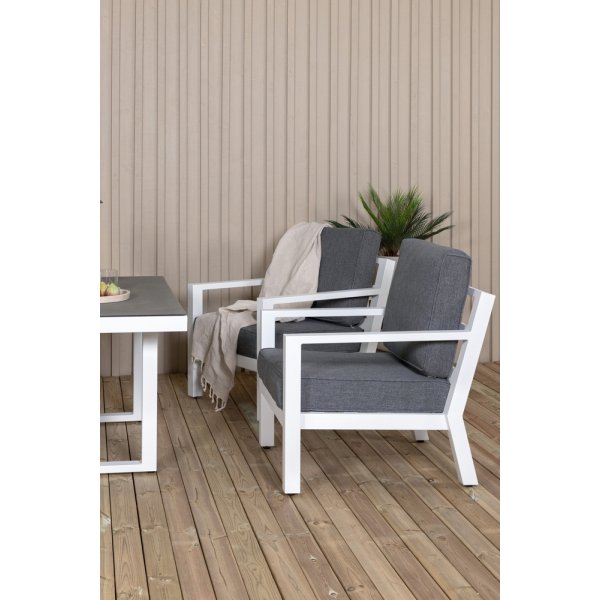 Barcelona soffgrupp - Vit/grå Barcelona soffgrupp - Vit/grå