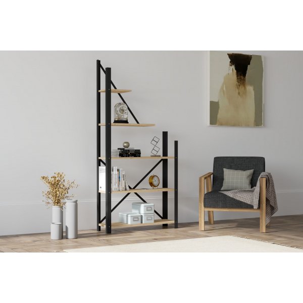 Adler bokhylla - Safir ek/svart Adler bokhylla - Safir ek/svart